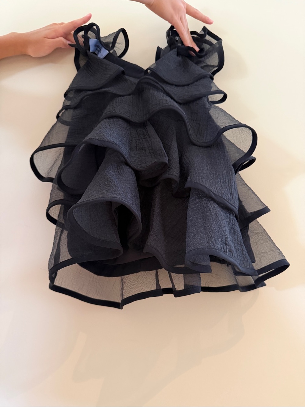 Black Ruffled Women’s Skirt - Elegant Layered Design
